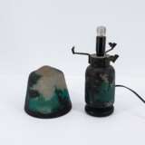 SMALL GLASS TABLE LAMP WITH FOREST LAKE - photo 5