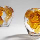 TWO LARGE GLASS VASES 'DRAGON' - photo 1