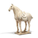 POTTERY FIGURINE OF A STANDING HORSE - photo 1