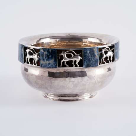 SILVER BOWL WITH ANTELOPES - photo 3