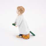 PORCELAIN FIGURINE OF A BOY WITH STICK AND DRUM - photo 2