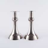 PAIR OF RARE LARGE SILVER CANDELSTICKS - фото 2