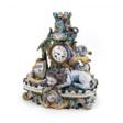 EXCEPTIONAL LARGE CERAMIC PENDULE WITH LIONS AND HERALDIC ORNAMENTATION - Auktionsarchiv