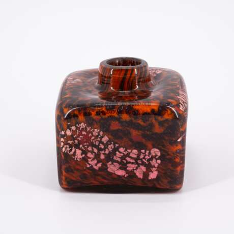 CUBOID GLASS VASE WITH METAL FOIL INCLUSIONS - photo 4