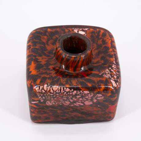 CUBOID GLASS VASE WITH METAL FOIL INCLUSIONS - photo 5