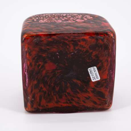 CUBOID GLASS VASE WITH METAL FOIL INCLUSIONS - photo 6