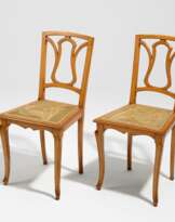 PAIR OF WOODEN ART NOUVEAU CHAIRS