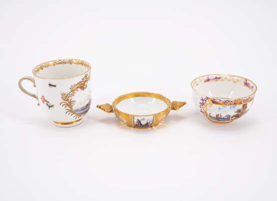 PORCELAIN CUP AND TEA BOWL WITH SAUCER & TASTEVIN WITH MERCHANT NAVY- AND BATTLE SCENES - фото 3