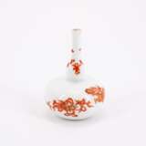 FLUTED PORCELAIN BOWL AND SMALL PORCELAIN FLACON DECOR RED DRAGON - фото 9
