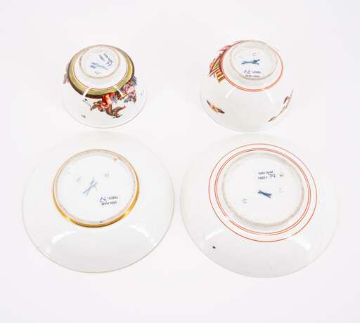 PORCELAIN TEA BOWL AND SMALL BOWL WITH SAUCERS AND CHINOISERIES - фото 6