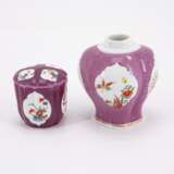 PORCELAIN TEA CADDY AND SMALL BOX WITH PURPLE GROUND AND KAKIEMON RESERVES - Foto 3