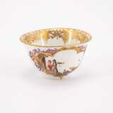 PORCELAIN TEA BOWL WITH CHINOISERIES AND SAUCER WITH MERCHANT NAVY SCENES - Foto 3