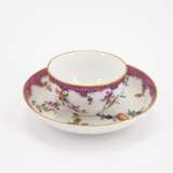 PORCELAIN TEA SERVICE FOR SIX WITH FLOWER GARLANDS AND PURPLE SCALES DECOR - фото 6