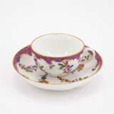PORCELAIN TEA SERVICE FOR SIX WITH FLOWER GARLANDS AND PURPLE SCALES DECOR - photo 7