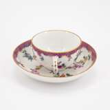 PORCELAIN TEA SERVICE FOR SIX WITH FLOWER GARLANDS AND PURPLE SCALES DECOR - photo 8