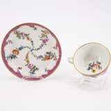 PORCELAIN TEA SERVICE FOR SIX WITH FLOWER GARLANDS AND PURPLE SCALES DECOR - фото 9