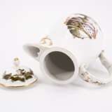 LARGE PORCELAIN COFFEE POT AND CUP WITH SAUCER WITH URN DECOR - фото 5
