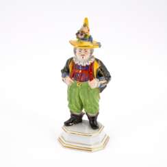 PORCELAIN FIGURINE OF COURT JESTER JOSEPH FRÖHLICH WITH HAT