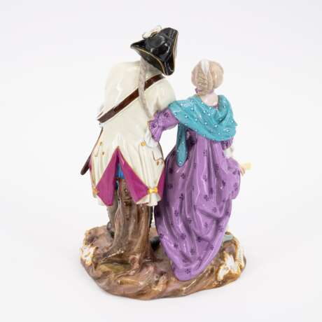 PORCELAIN ENSEMBLE OF A GALLANT LADY AND A SOLDIER - фото 3