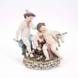 PORCELAIN CHILDREN'S ENSEMBLE WITH HERMES AS GOD OF SHEPHERDS AND PSYCHOPOMPOS - photo 1