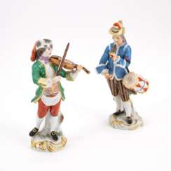 PORCELAIN FIGURINES 'FLUTE PLAYER' AND 'VIOLIN PLAYER' FROM THE 'CRIS DE PARIS'