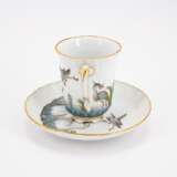 PORCELAIN CUP AND SAUCER WITH THE DECOR OF THE SWAN SERVICE - photo 2