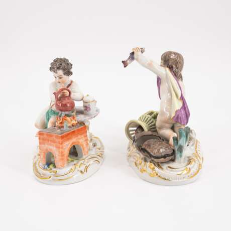 SERIES OF PORCELAIN FIGURINES OF CHILDREN ENSEMLES OF THE 'FOUR ELEMENTS' - Foto 2