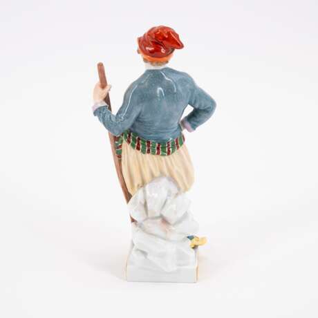 PORCELAIN FIGURINE OF PADDLE FROM THE 'COMMEDIA DELL'ARTE' - Foto 3