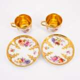 COFFEE SET WITH INTERIOR GILDING FOR TWO PERSONS IN 'Neuzierratdekor' - Foto 15