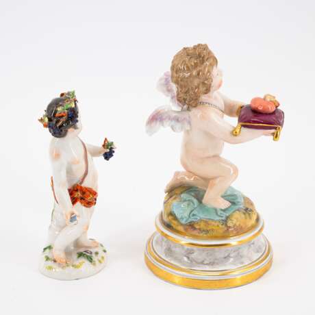 PORCELAIN FIGURINES 'CUPID WORSHIPPING A HEART' AND ALLEGORY 'THE AUTUMN' - Foto 4