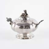 FOOTED SUGAR BOWL WITH FLOWER FINIAL - photo 1