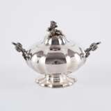 FOOTED SUGAR BOWL WITH FLOWER FINIAL - photo 3