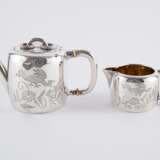 SILVER TEA SET WITH TRAY AS A GIFT FOR THE GERMAN CONSUL IN ST. PETERSBURG A. BRAUN 1881 - Foto 3
