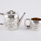 SILVER TEA SET WITH TRAY AS A GIFT FOR THE GERMAN CONSUL IN ST. PETERSBURG A. BRAUN 1881 - Foto 5