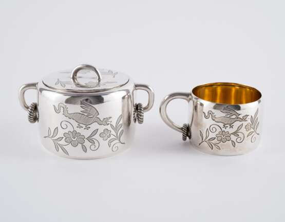SILVER TEA SET WITH TRAY AS A GIFT FOR THE GERMAN CONSUL IN ST. PETERSBURG A. BRAUN 1881 - photo 9