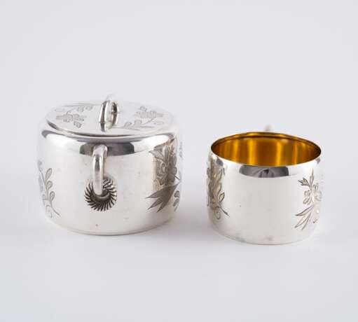 SILVER TEA SET WITH TRAY AS A GIFT FOR THE GERMAN CONSUL IN ST. PETERSBURG A. BRAUN 1881 - Foto 10
