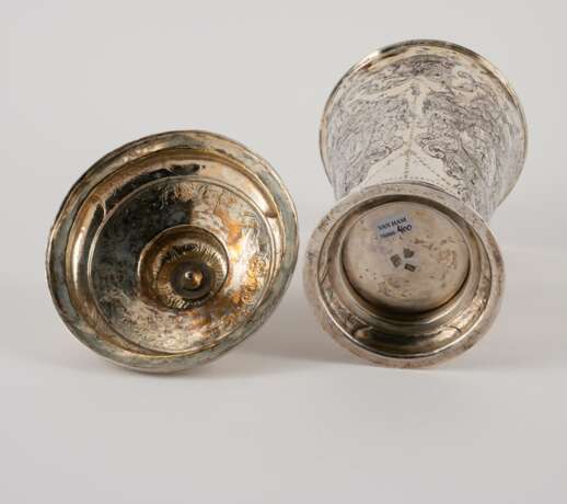 LARGE LIDDED SILVER BEAKER WITH AMOUREUSE ALLEGORIES - photo 6
