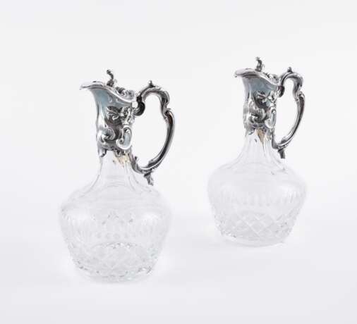PAIR OF SILVER CARAFES WITH SILVER MOUNTING ROCOCO STYLE - фото 1