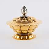 MAGNIFICENT SILVER BOWL AND LID WITH FLOWER BUD FINIAL - photo 3