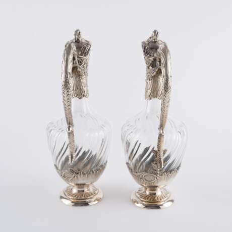 A PAIR OF BEAUTIFUL SILVER AND CRYSTAL GLASS CARAFES STYLE ROCOCO - photo 4