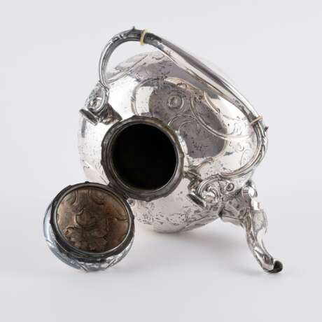 LARGE SILVER KETTLE ON RECHAUD - photo 5