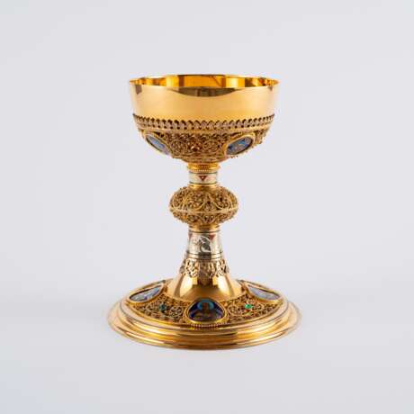 MAGNIFICENT SILVER HISTORICIST MASS CHALICE - photo 4