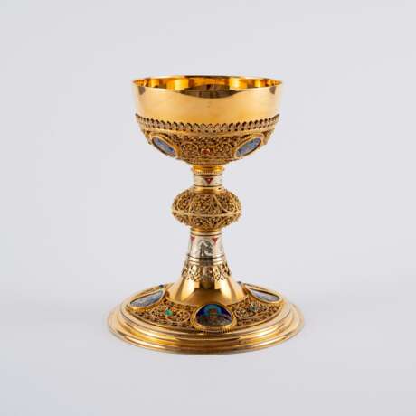 MAGNIFICENT SILVER HISTORICIST MASS CHALICE - photo 5