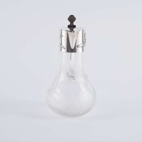 ART NOUVEAU GLASS CARAFE WITH IRIS DECOR - photo 4