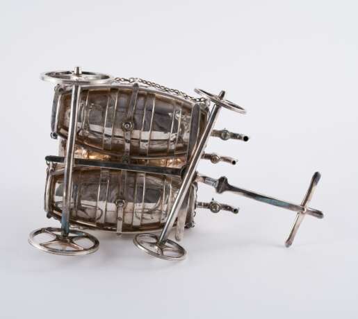TWO SMALL CARTS WITH EACH THREE LIQUOR BARRELS - photo 6