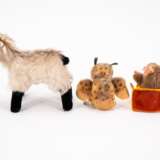 ENSEMBLE OF FOUR STEIFF ANIMALS MADE OF FABRIC, COTTON WOOL AND WOOD - photo 7