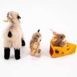 ENSEMBLE OF FOUR STEIFF ANIMALS MADE OF FABRIC, COTTON WOOL AND WOOD - фото 8