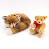 STEIFF BEAR AND STEIFF FOX MADE OF MOHAIR PLUSH, GLASS AND WOOL - Foto 1