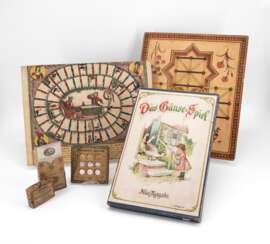 ENSEMBLE OF FOUR ITALIAN CARD GAMES MADE OF PAPER AND CARDBOARD