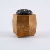 GOLD AND SILVER POT POURRI VESSEL WITH LAKE SCENERY AND PINE - Foto 4